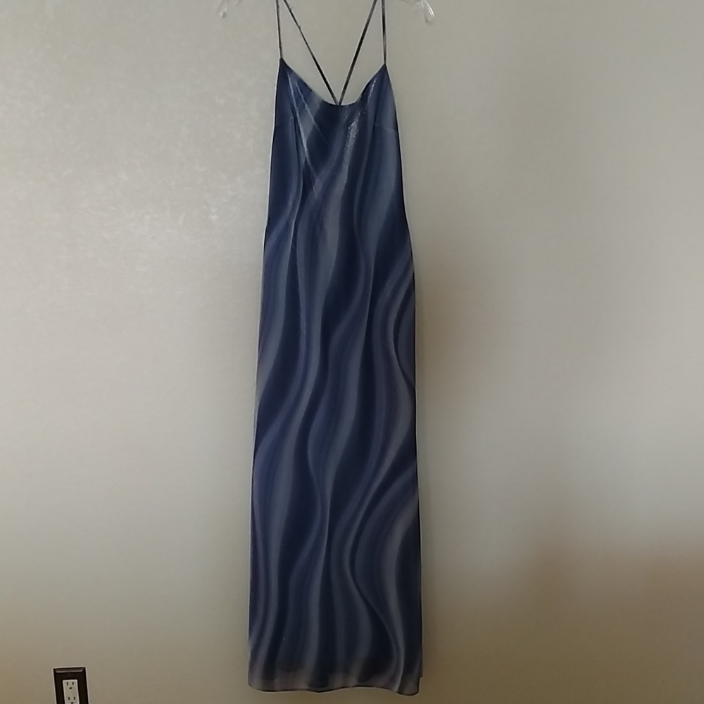 Shimmery blue long dress